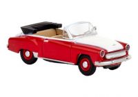 Wartburg 311 Cabrio rot/weiss   1:87/NEU