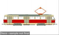 Tatra Stra�enbahn hellbeige/rot   1:87/NEU