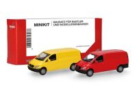 MB Vito Kasten 2002 gelb und rot      MINIKIT-1:87/NEU