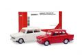 Trabant 601 Lim. weiss, rot      MINIKIT-1:87/NEU
