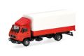 MAN G90 Pritsche/Plane rot-weiss      BASIC-1:87/NEU